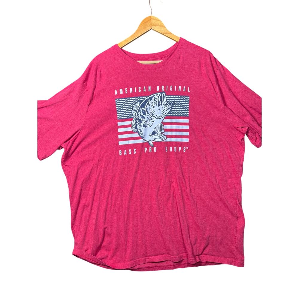 Bass Pro Shops 3XL T Shirt Patriotic American Flag Fish Outdoor